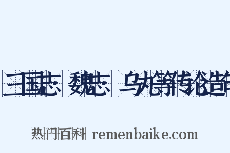 三国志·魏志·乌丸等传论造句是什么意思的图片
